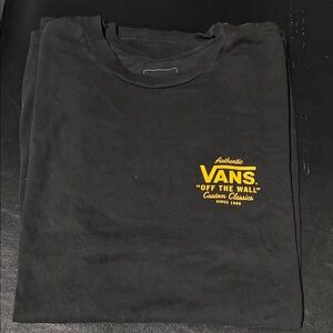 Vans Black Tee with Yellow Graphic
